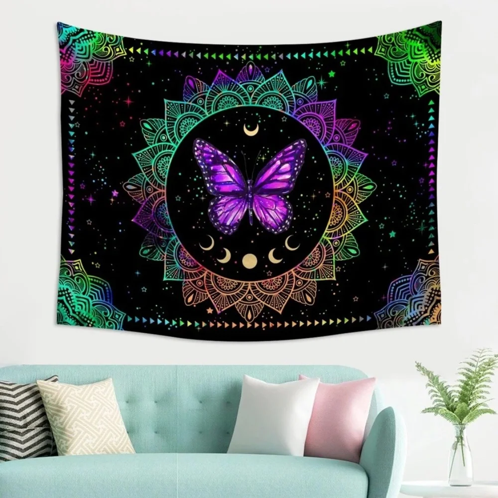 Butterfly Moon Wall Tapestry Decor